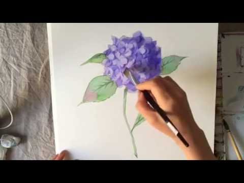 あじさいの描き方 藤井紀子の水彩画how To Draw Hydrangea With Watercolor イラスト上達法 まとめ